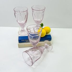 Sweet Swirl Nortake Pink Water Goblet Water Goblet - Rare Color set 1 of 2